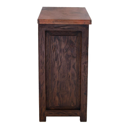 Sierra Saddle Dark Walnut Bed With Dark Red Crocodile Print Leather & Strap Accents, Hand-Carved, Optional Nightstands - Includes Full Service Delivery