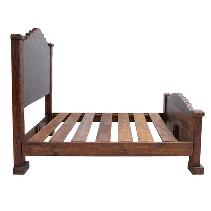 Sky Ridge Rustic Bed Frame With Copper Live Edge Headboard & Footboard - Includes Full Service Delivery