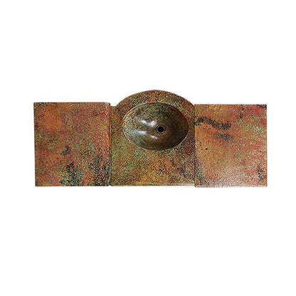 Pine Hill Six Drawer Green Copper Vanity