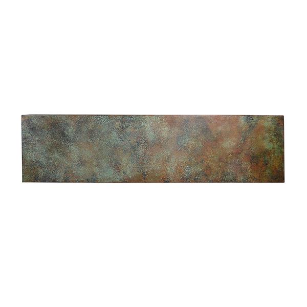 Desert Wind Rustic Home Wooden Bar with Verdi-Gris Copper Panels, Copper Top, & Log Footrail