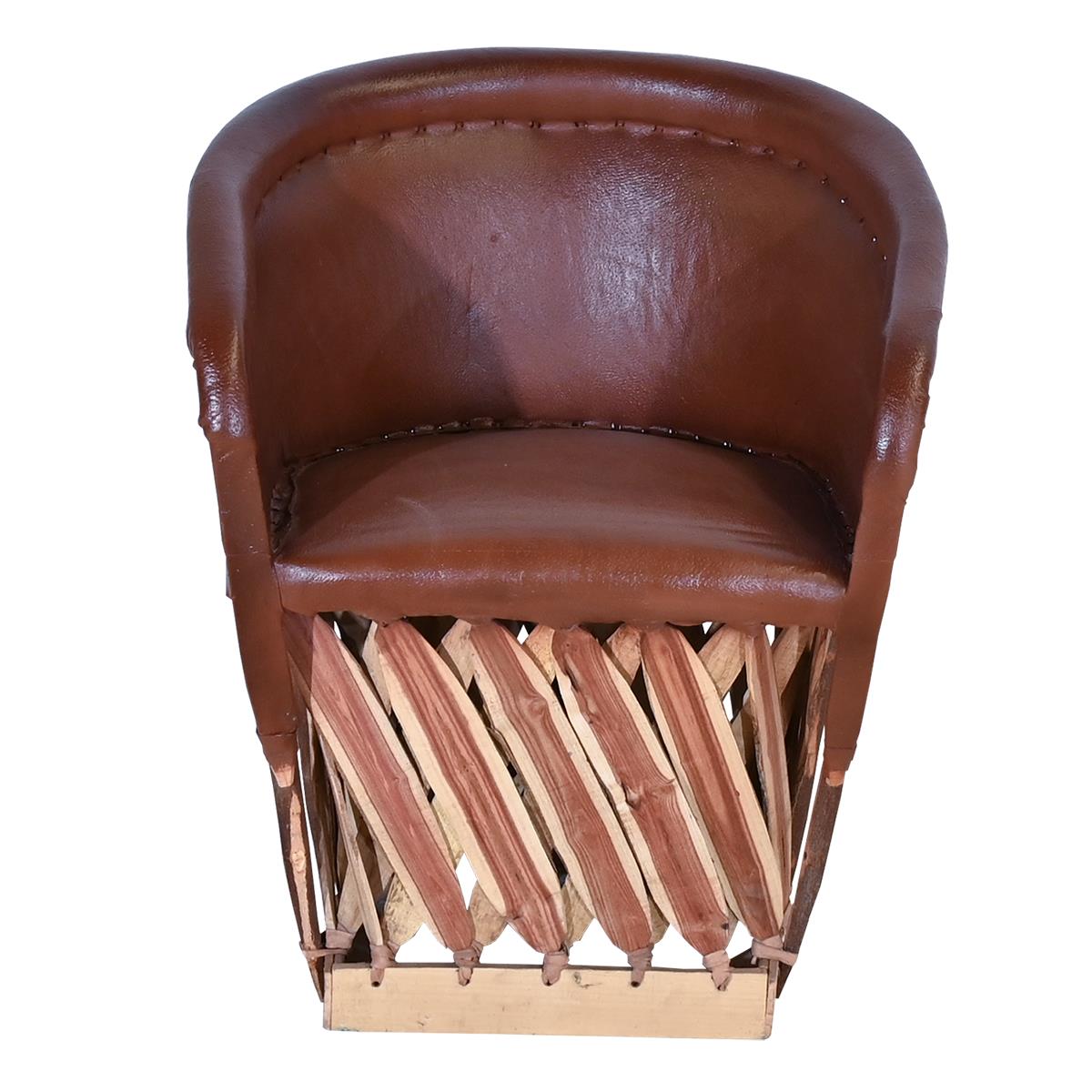 Leather Equipal Barrel Chair - Camel (2-Pack)