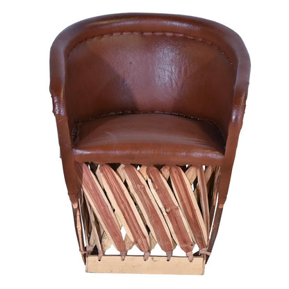 Leather Equipal Barrel Chair - Camel (2-Pack)