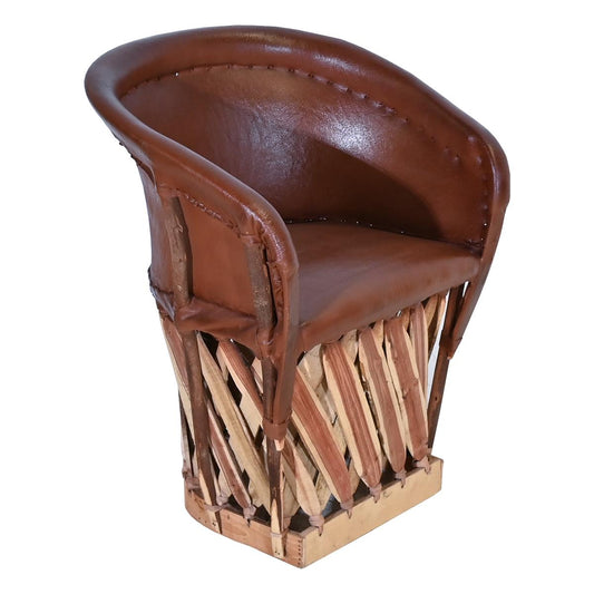 Leather Equipal Barrel Chair - Camel (2-Pack)