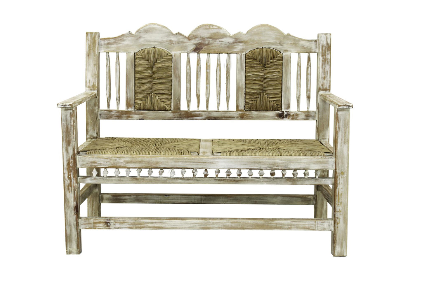 Spring Ridge White Palm Bench