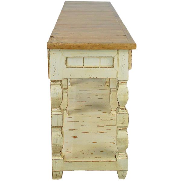 Saddleback Mountain Three Drawer Credenza / Console Table Longhorn Pulls