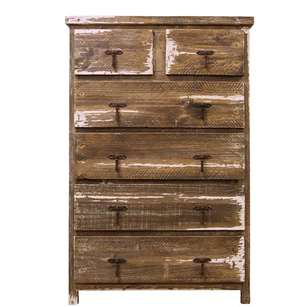 Wink Basin Antique White 6 Drawer Chest