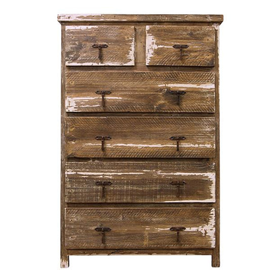 Wink Basin Antique White 6 Drawer Chest