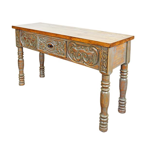 Presidio Basin Artisan Utility Console - Turquoise Wash