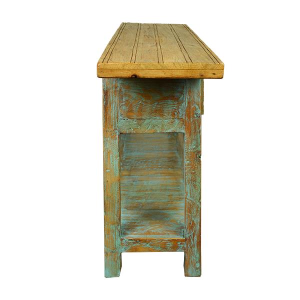 Big Bend Basin Two Drawer Console - Teal Wash