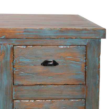 Stone Hill Turquoise 2 Door/4 Drawer Console