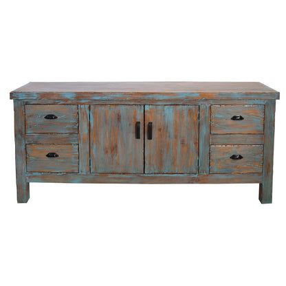 Stone Hill Turquoise 2 Door/4 Drawer Console