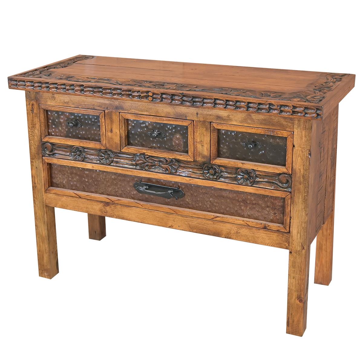 Coyote Hill Natural 4 Drawer Console