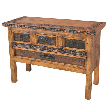 Coyote Hill Natural 4 Drawer Console