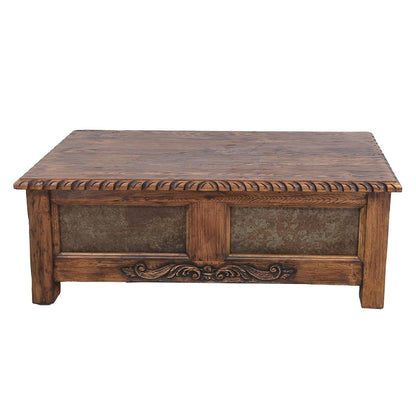 Guero Weathered Wood Trunk Coffee Table | 21 x 26 x 54