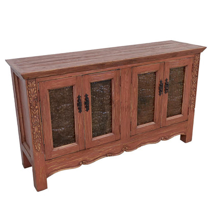 Coyote Draw Console / Buffet With Red Finish