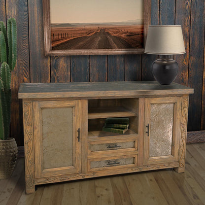 Stone Canyon Hand Carved Console / Tv Stand