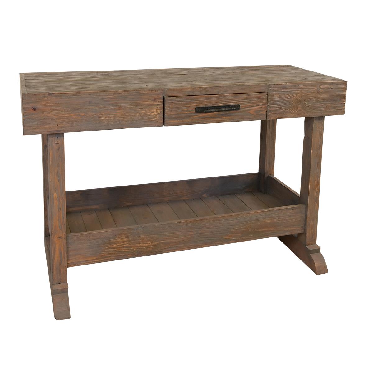 Valley Ridge Wood Kitchen Island With Pot Storage Base And Cutlery Drawer