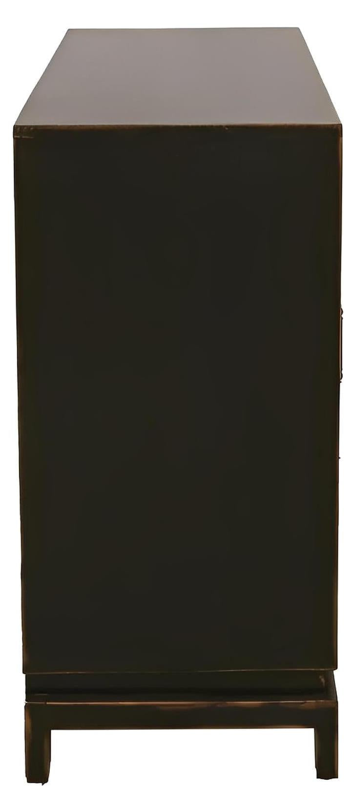 San Saba Basin Two-Door Utility Cabinet With Brindle Cowhide Panels