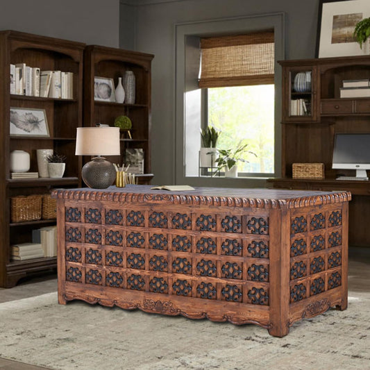 Mission Revival Executive Desk with Iron Accents