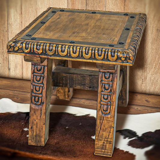 Santa Fe Ranch Carved End Tables (2-Pack)
