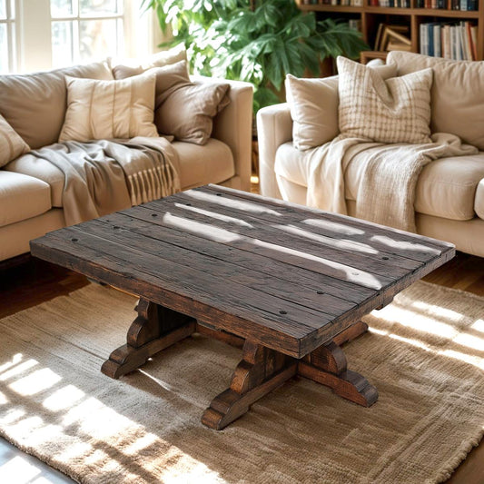Monterey Mission Trestle Coffee Table | 20 x 44 x 54