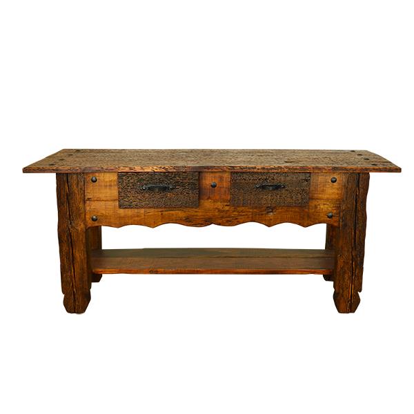 Coyote Butte Lumberjack Hand Hewn Cabin Console