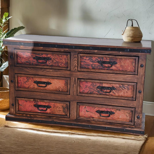Tierra Roja Dresser With Copper Panels