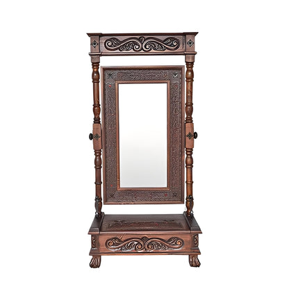 Cactus Hill Leather Free Standing Mirror, Adjustable, Rectangle