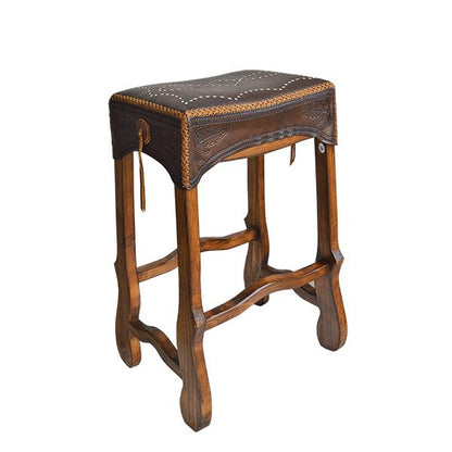Hand Stitched Leather Saddle Barstool (2 or 3 Pack) 30" Tall