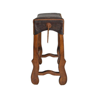 Hand Stitched Leather Saddle Barstool (2 or 3 Pack) 26" Tall