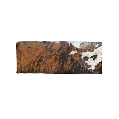 Two Rivers Canyon Hand Turned Base, Cowhide Top Footstool