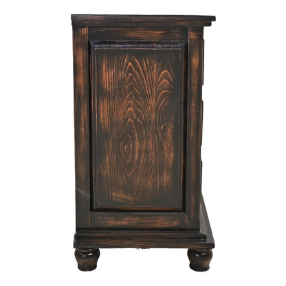 Night Moon Distressed Black Handcrafted Wood Bedroom Set - Includes Full Service Delivery