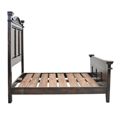 Night Moon Distressed Black Handcrafted Wood Bedroom Set - Includes Full Service Delivery