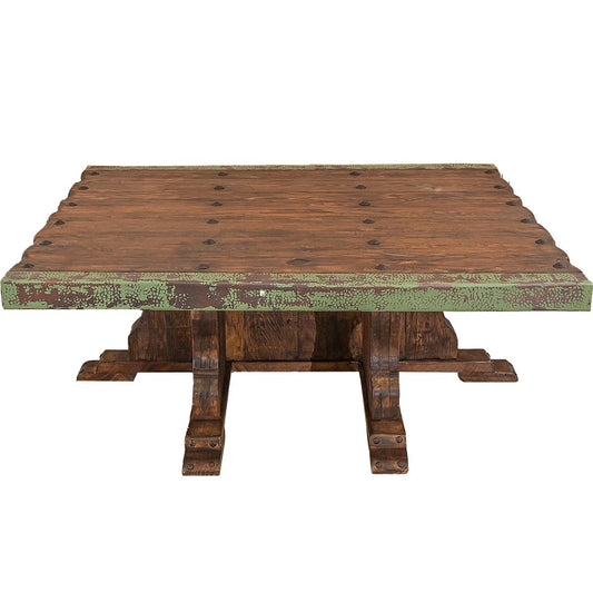 Luna Verde Distressed Coffee Table | 21 x 44 x 55