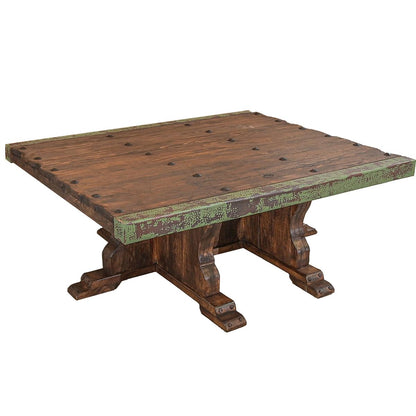 Luna Verde Distressed Coffee Table | 21 x 44 x 55