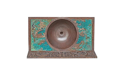 Horseshoe Canyon Copper Top Vanity Featuring Vessel Sink