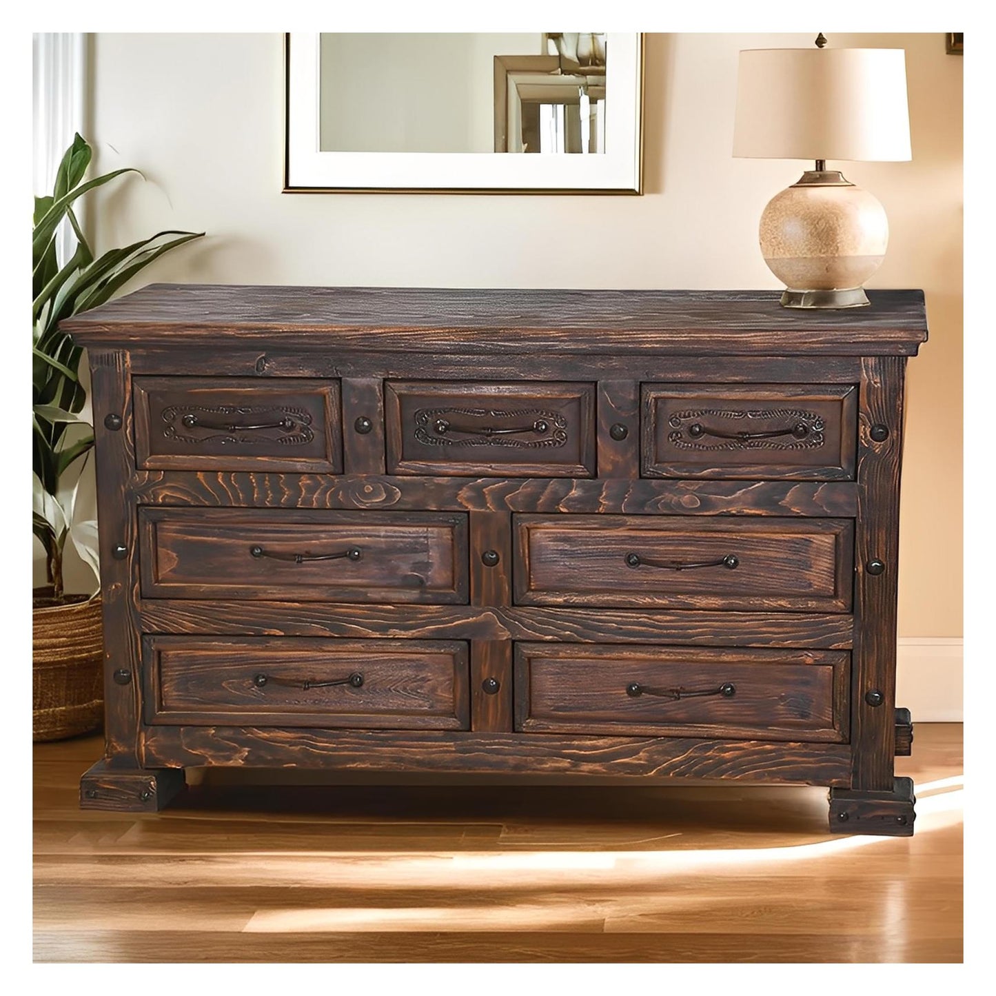 Prairie Canyon Dresser, Hand-Carved