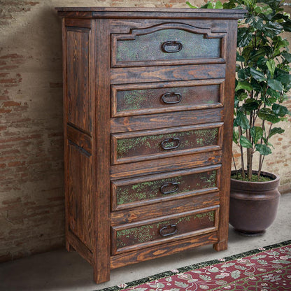 El Jefe Western Bedroom Set with Handcrafted Copper Accents – Includes Full Service Delivery