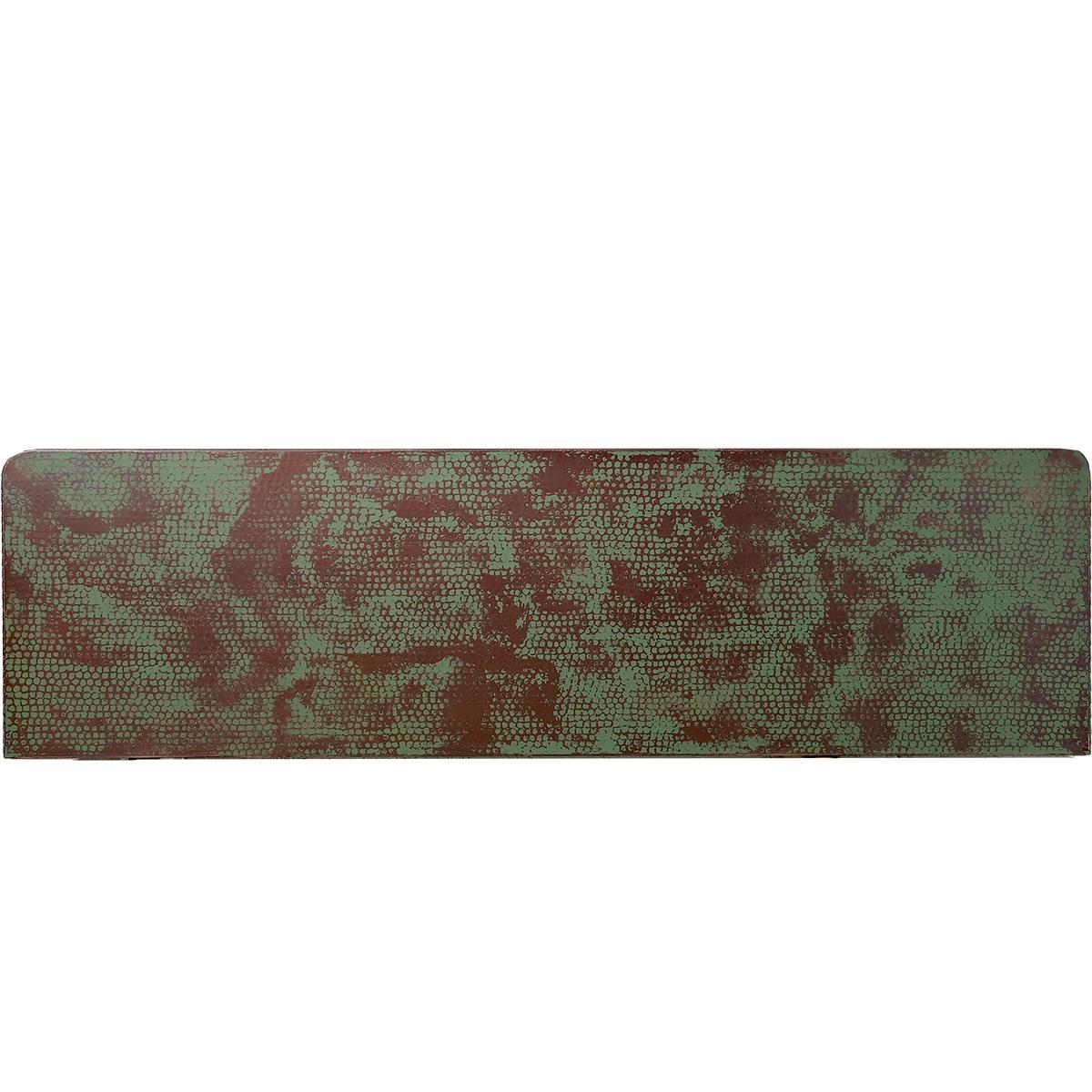 Stone Basin 60" Verdigris Copper Top Console With Iron Base
