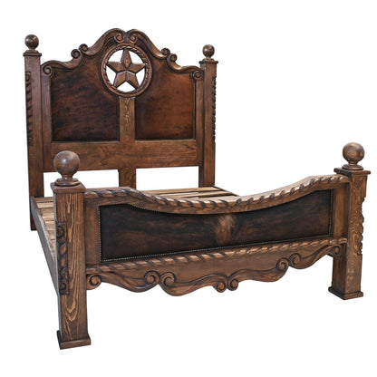 Hill Country Western Bedroom Set with Cowhide and Star - Includes Full Service Delivery