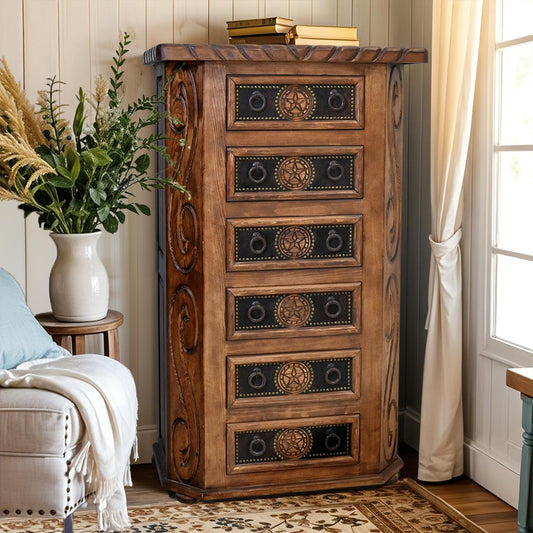 Cienega Draw Chest With Rope, Star & Cowhide