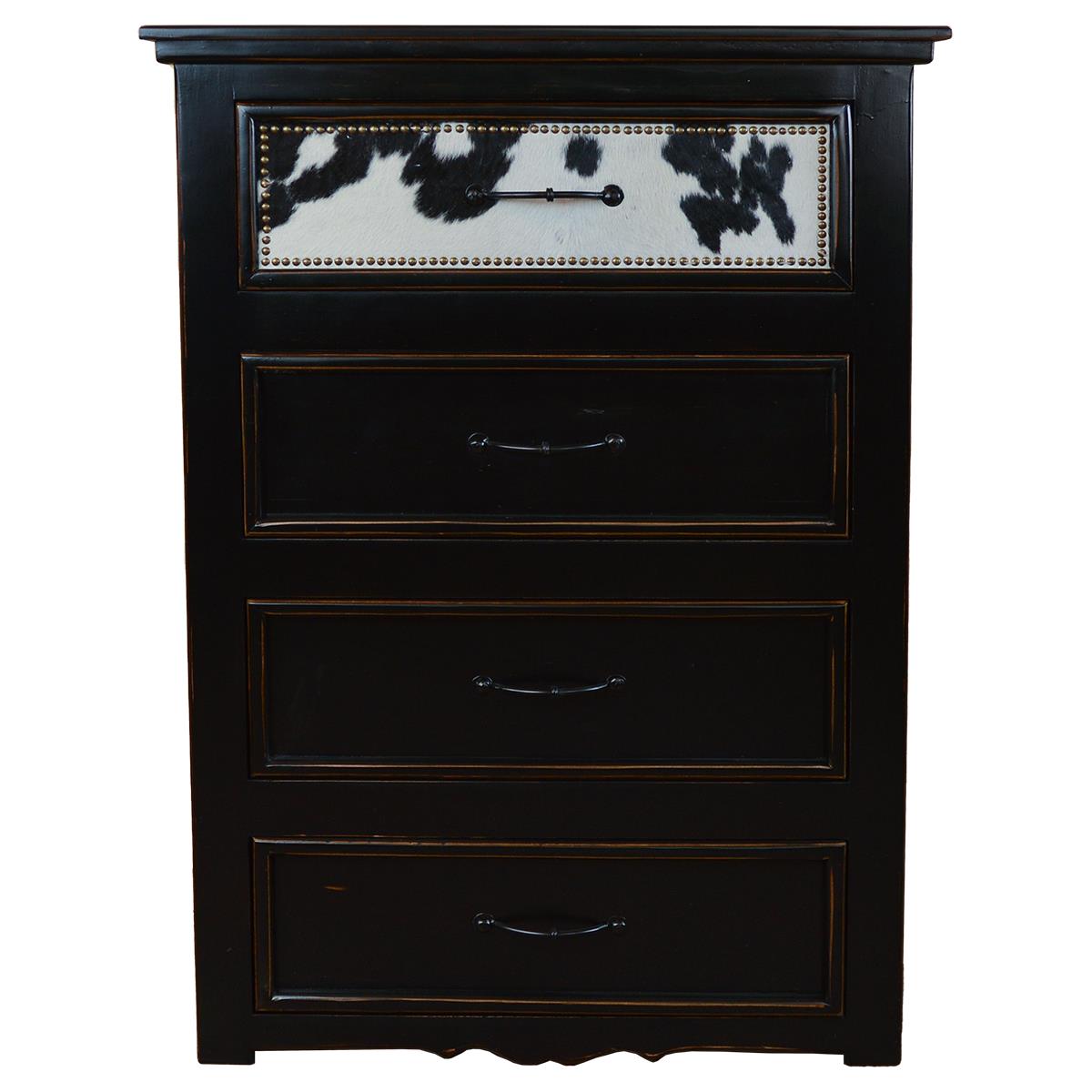 Indian Canyon Cowhide Chest Black And White
