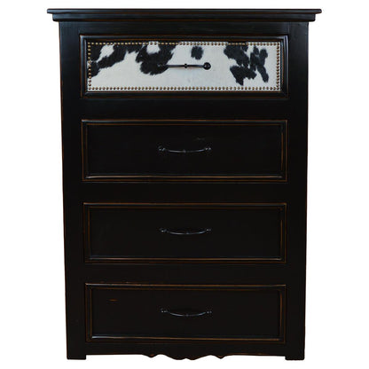Indian Canyon Cowhide Chest Black And White