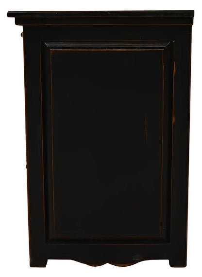 Pioneer Trail Cowhide Nightstand Black And White