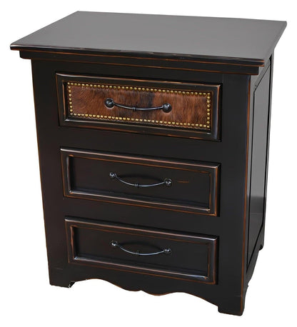 Ridge Creek Cowhide Nightstand
