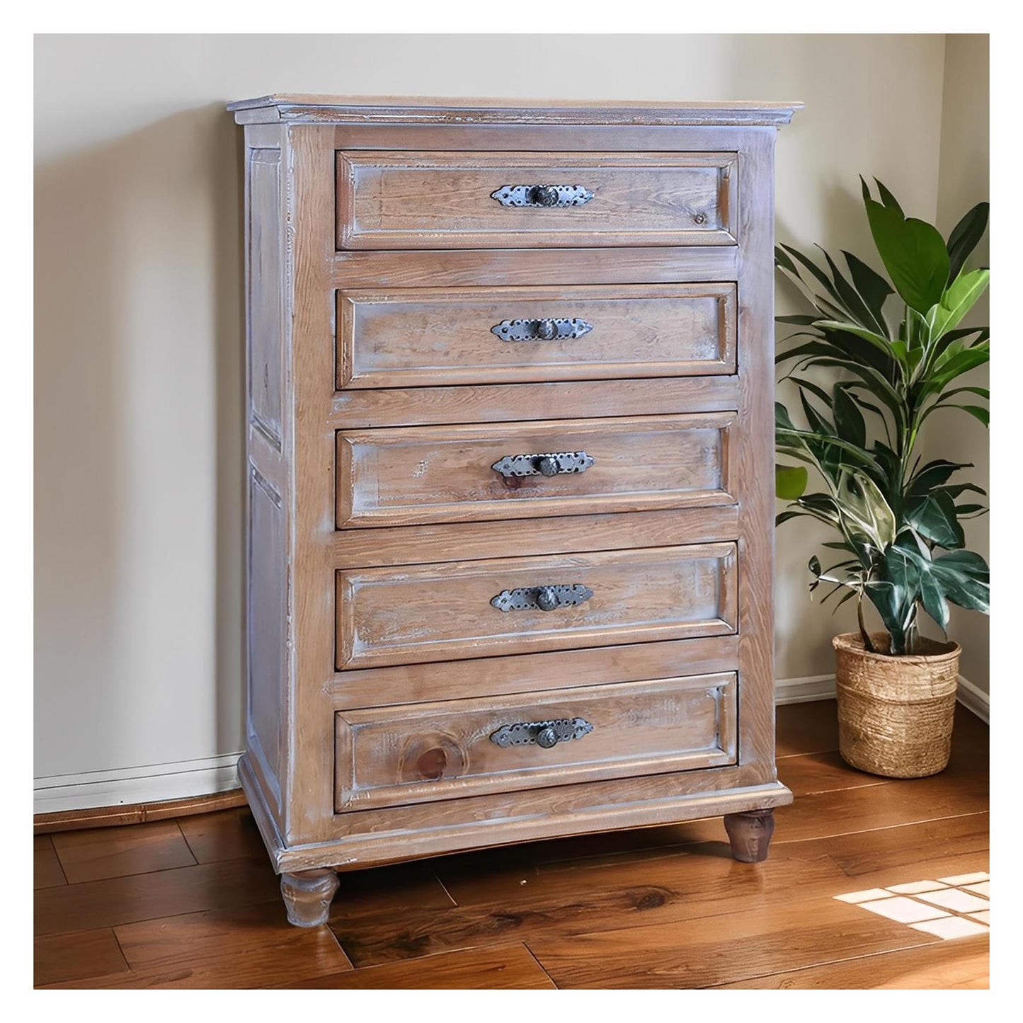 Sierra Mesa Chest of Drawers, Chic Rustic Oak, Natural