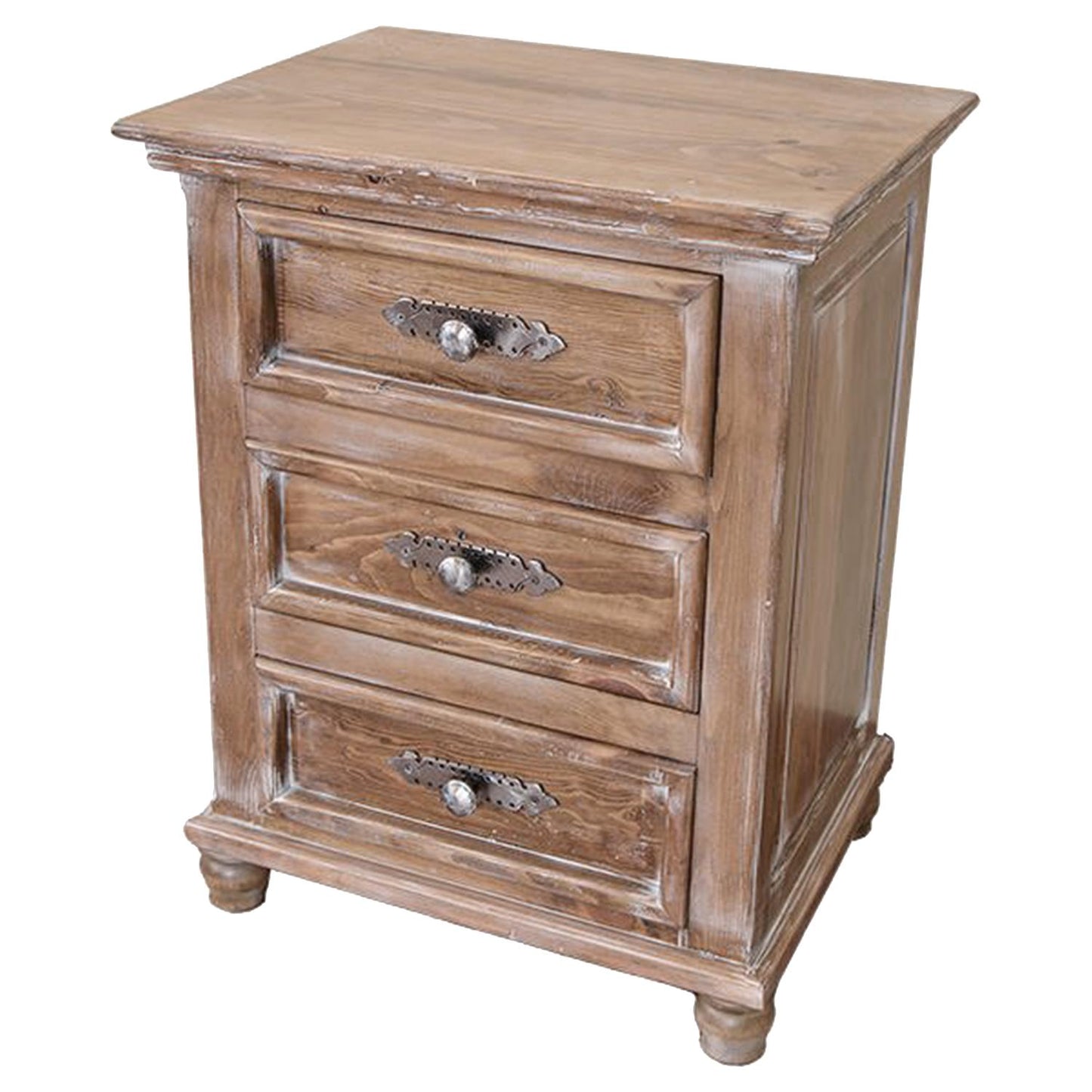 Sierra Mesa 3 Drawer Nightstand