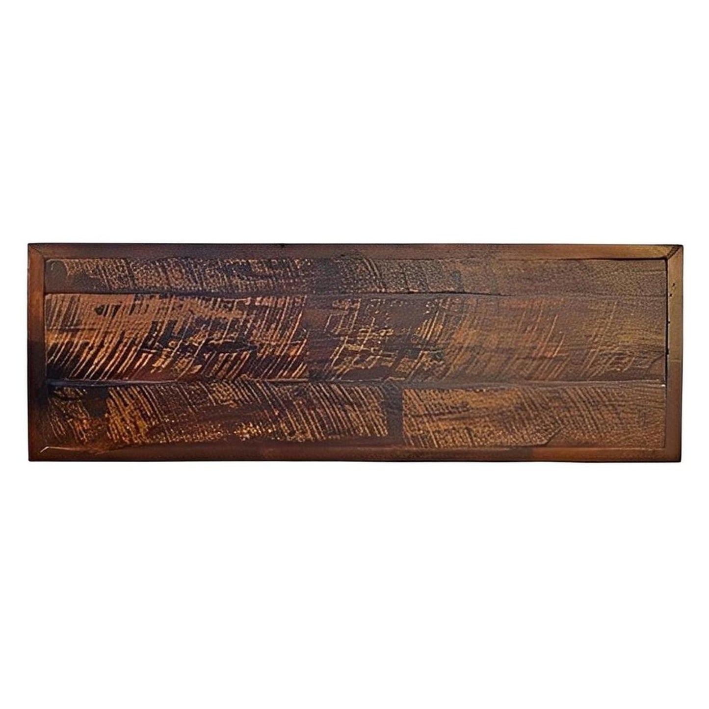 Rustic Home Bar with Vintage Corona Cerveza Panels & Distressed Wood Finish