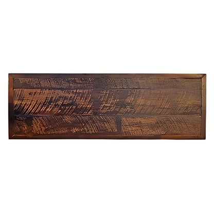 Rustic Home Bar with Vintage Corona Cerveza Panels & Distressed Wood Finish