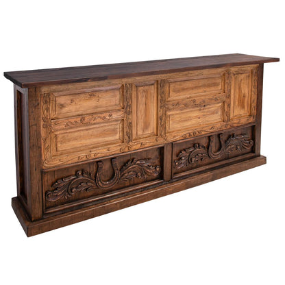 Lonestar Horseshoe Home Bar with Built-In Wine Rack